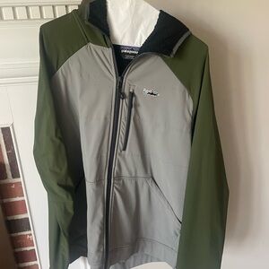 Patagonia Olive Green & Gray Full-Zip Performance Jacket